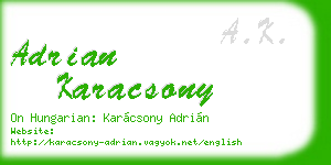 adrian karacsony business card